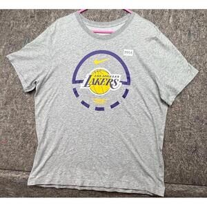 Los Angeles Lakers Mens T Shirt The Tee Dri Fit Gray Xl